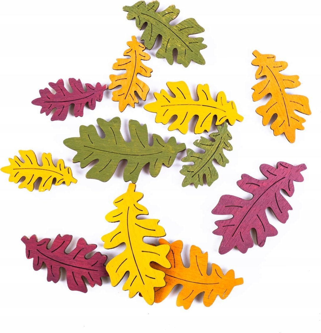 Titanum Drewniane li¶cie dębu 4 kolory 12szt