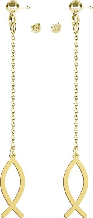 Radziszewska Jewellery Kolczyki Pozłacane Ryba Ichtys