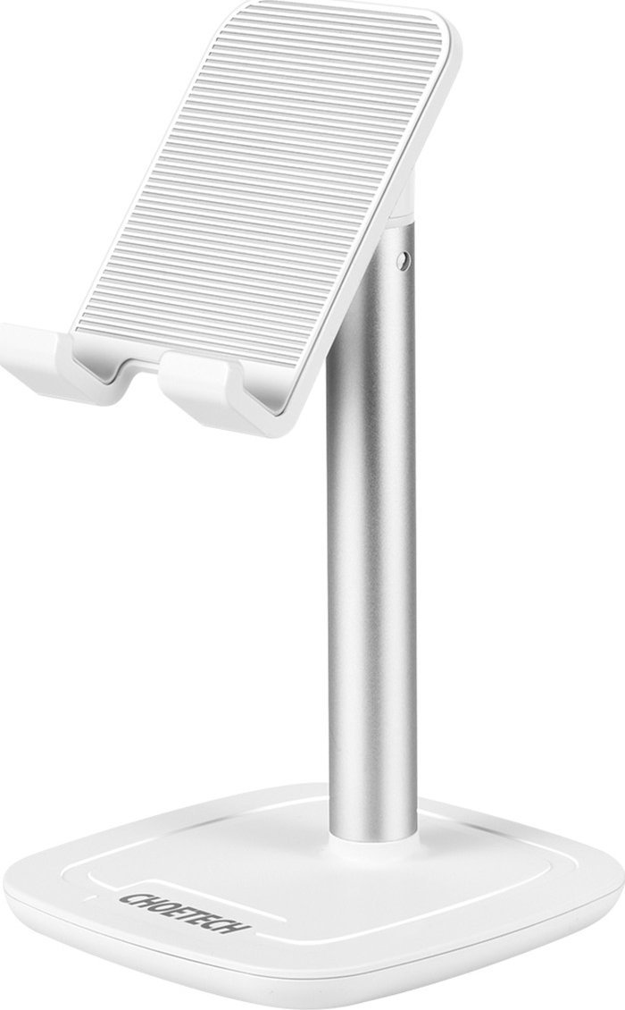 Podstawka Choetech Stojak podstawka na telefon lub tablet z regulacją wysokości biało-srebrny Stojak podstawka na telefon lub tablet z regulacją wysok