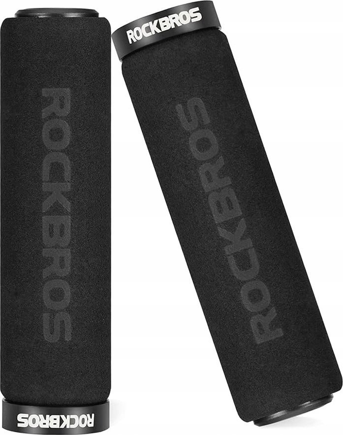 RockBros Chwyty rowerowe na kierownicę gripy z gąbki czarne ROCKBROS