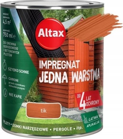 ALTAX Impregnat jedna warstwa do drewna i betonu tik 0,75l
