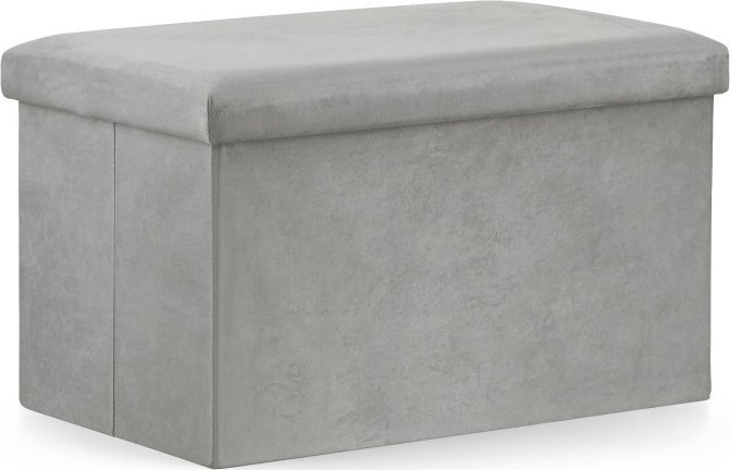 Leobert Pufa składana XL - 60x38x38cm aksamit szara