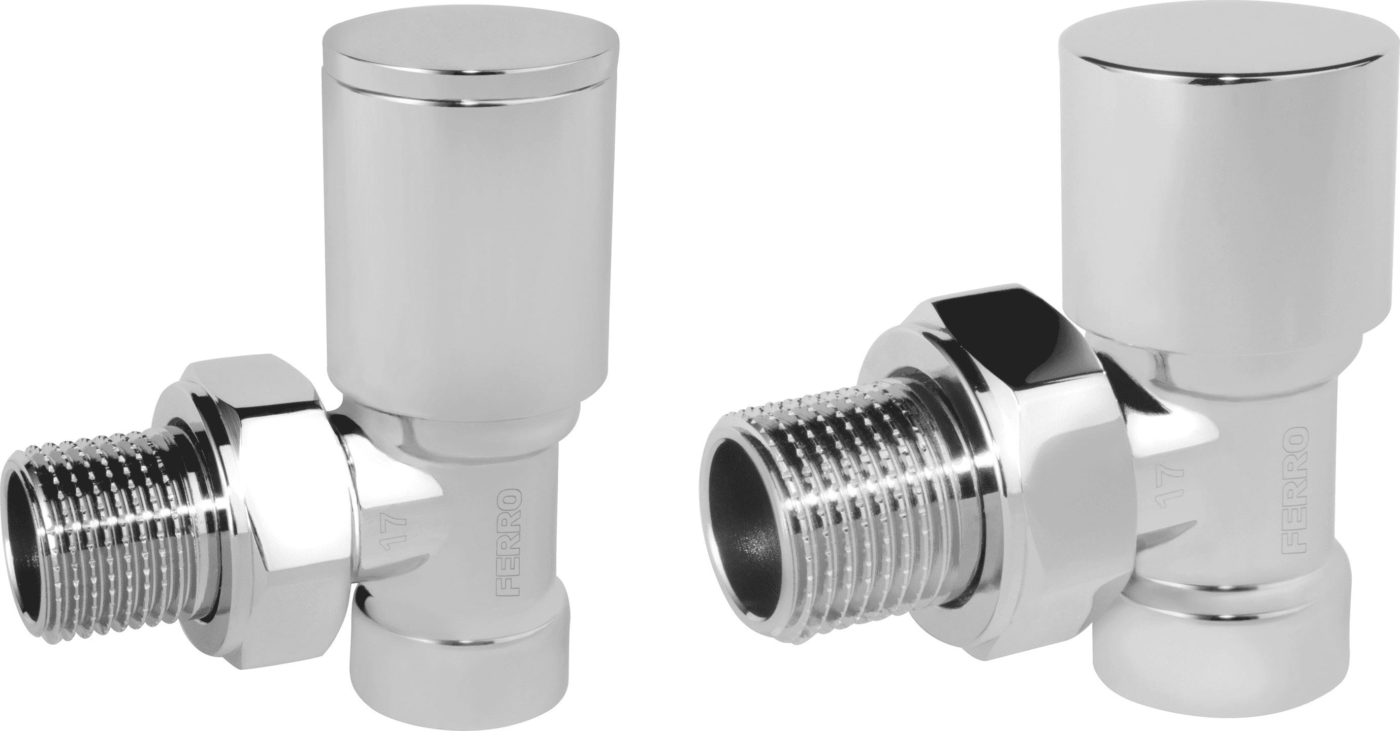 ZGB31CR dekoracyjny zestaw grzejnikowy kątowy, chrom (G.ZG.KPL.KT.FERRO-CHROM)