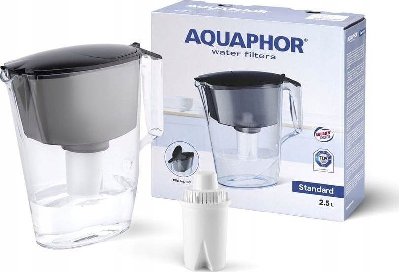 Dzbanek filtrujący Aquaphor Standard 2,5 l czarny + 1 wkład B15