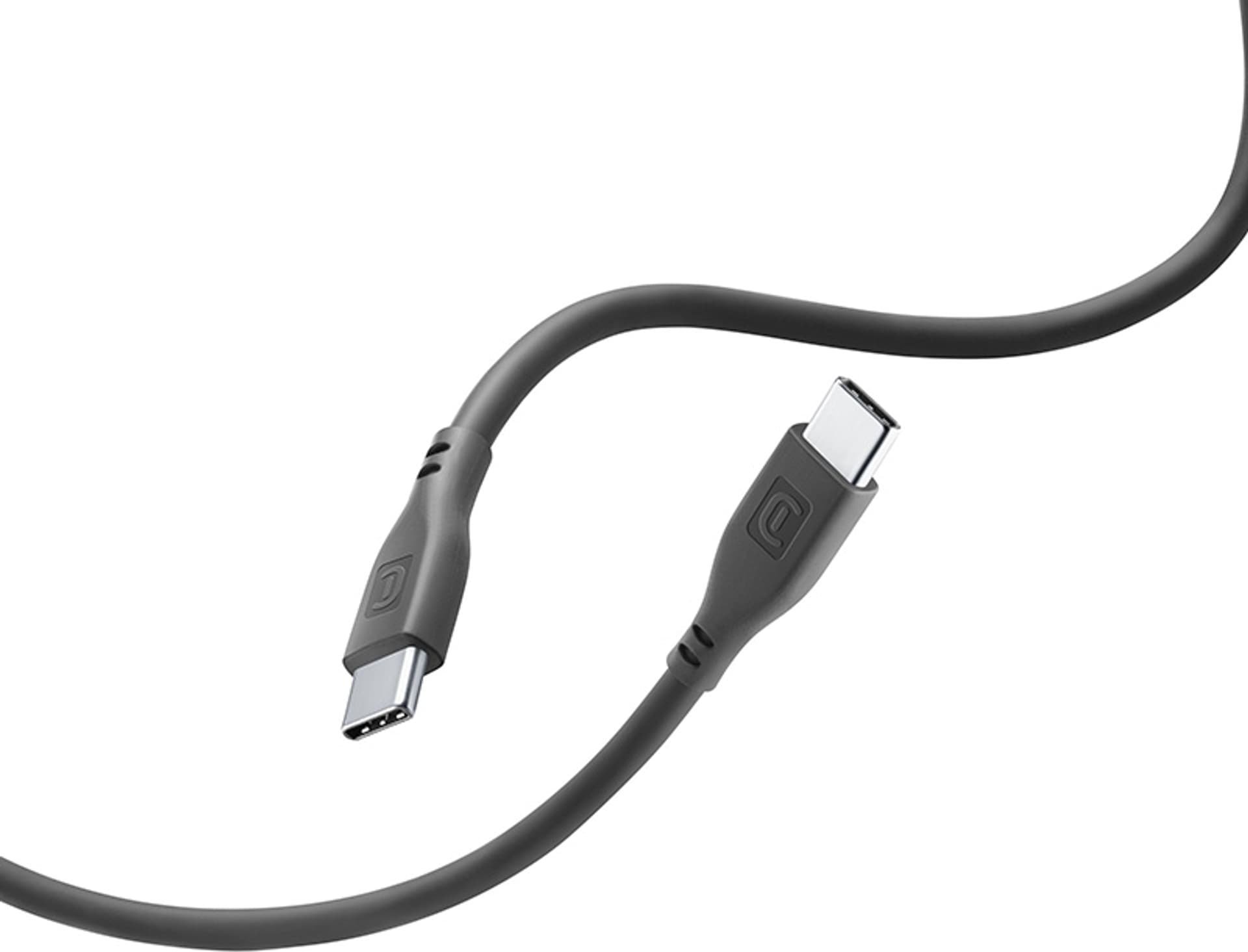 Kabel USB Cellular Line USB-C - USB-C 1.2 m Czarny (USBDATASOFTC2CK)