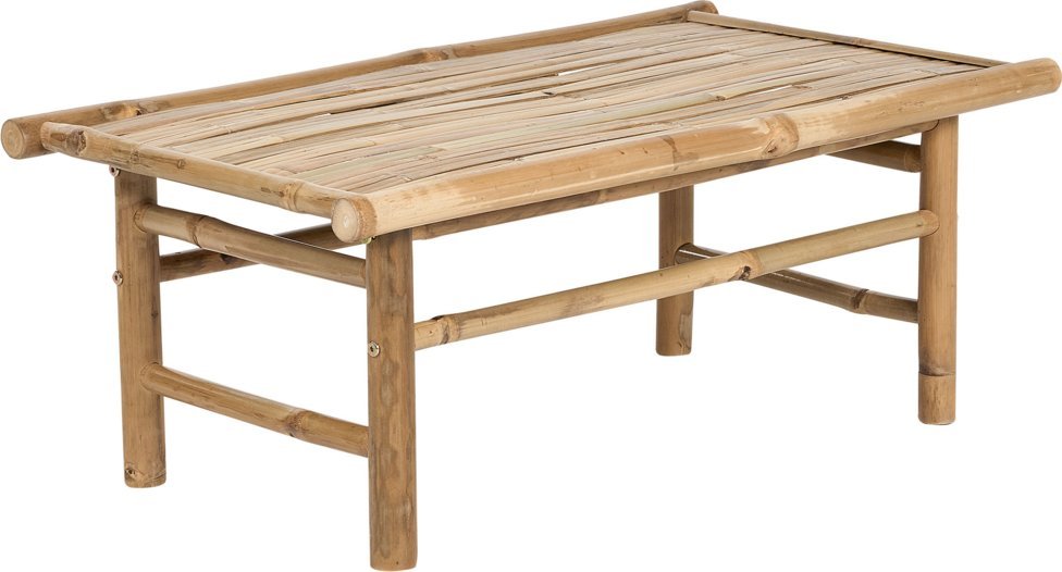 Beliani Stolik ogrodowy drewno bambusowe 80 x 45 cm jasny TODI