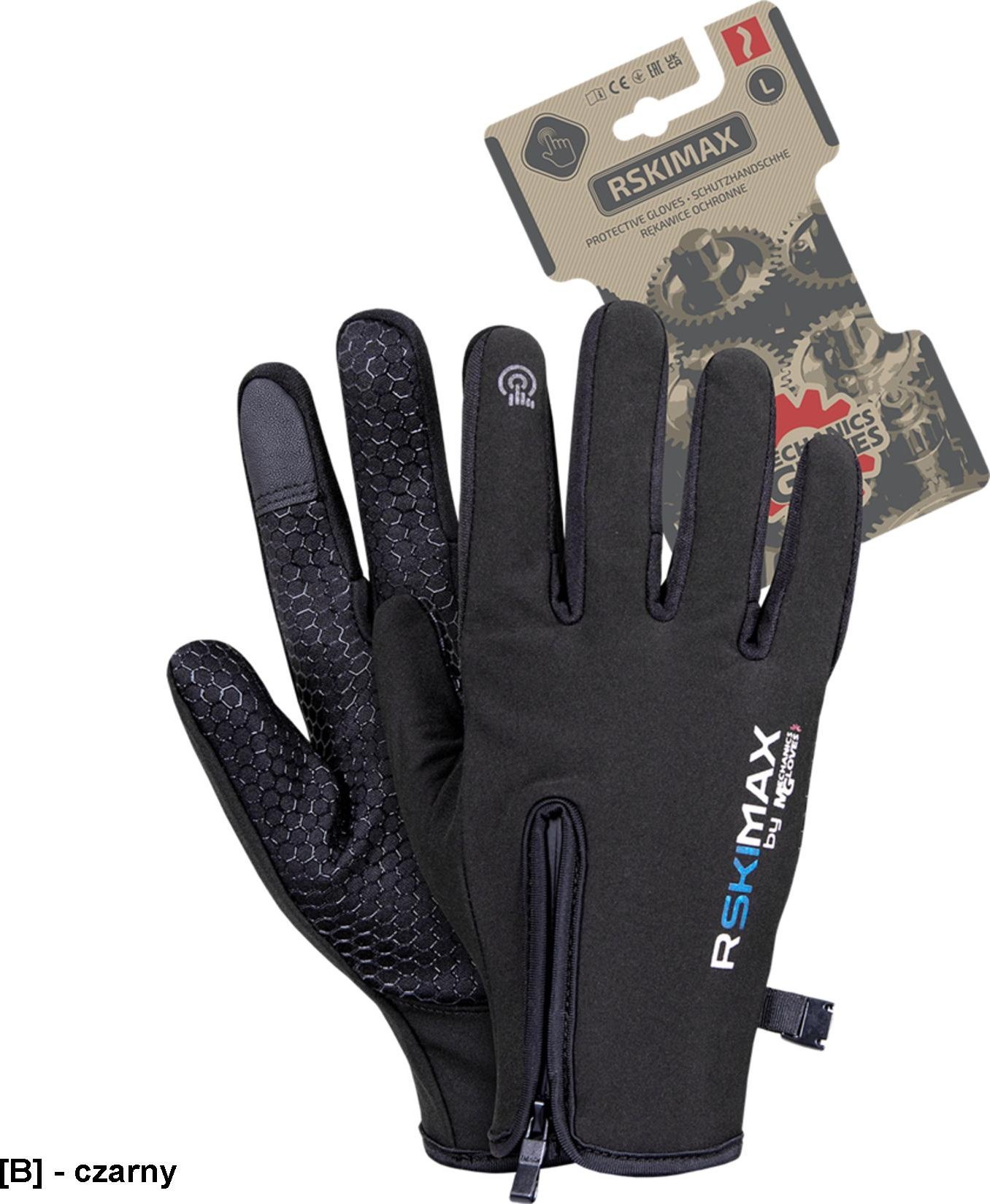 R.E.I.S. RSKIMAX - Rękawice ochronne dedykowane do prac z ekranami dotykowymi M