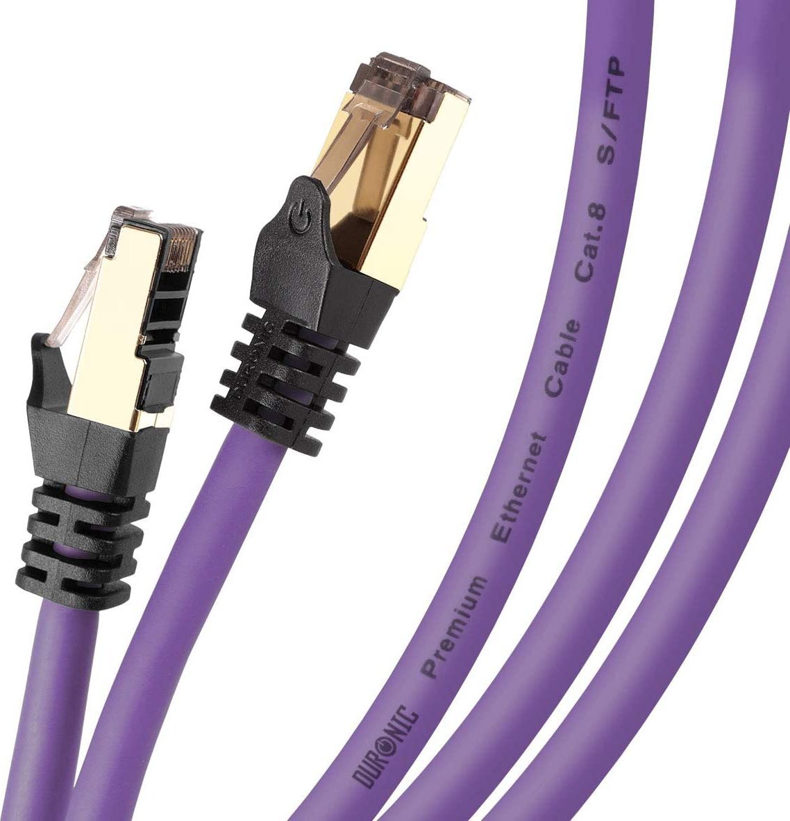 Duronic Duronic CAT8 PE 1,5m Kabel sieciowy S/FTP fioletowy LAN transmisja 40GB skrętka pachcord Ethernet