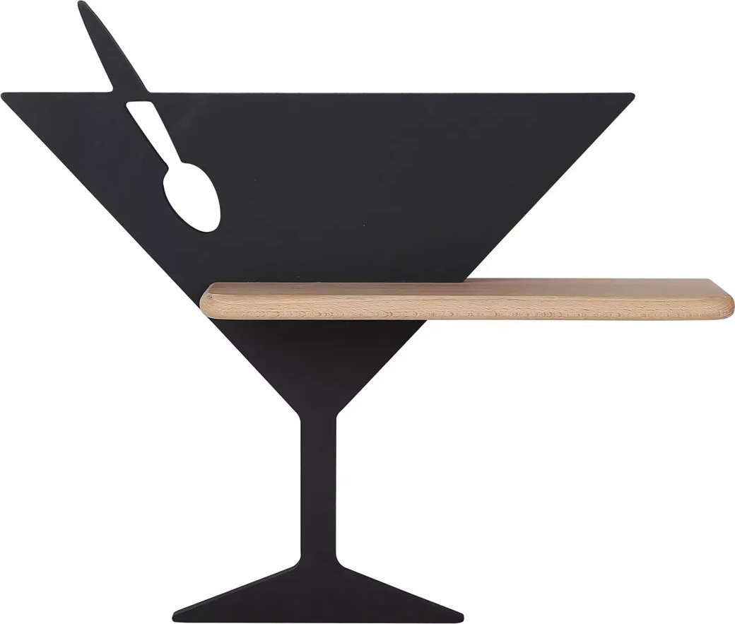 Lumes Czarny kinkiet ścienny z półką dla dzieci - K056-Steri