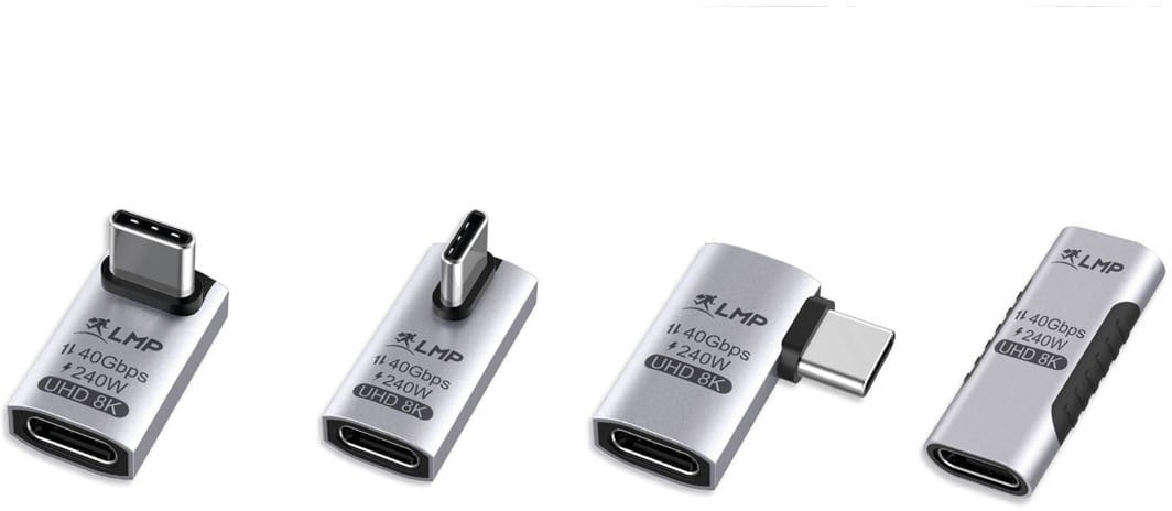 USB-C (USB4) adapter set (4 pcs.), 8K@60 Hz, aluminum, space gray