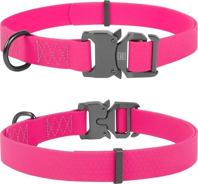 Collar WAU DOG OBROŻA WATERPROOF L 2,5/34-49cm PVC RÓŻOWA