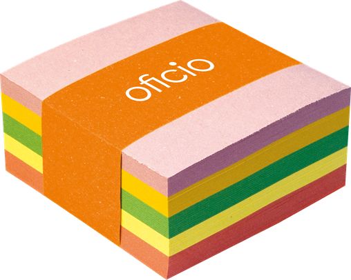 Oficio Notes kostka nieklejona wkład kolorowa 85x85x35 mm Oficio