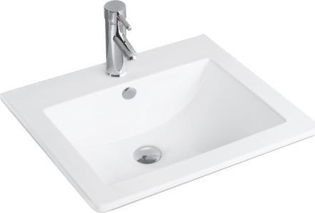 Umywalka Mexen Mexen Salma umywalka wpuszczana w blat 53 x 46 cm biała - 25365300