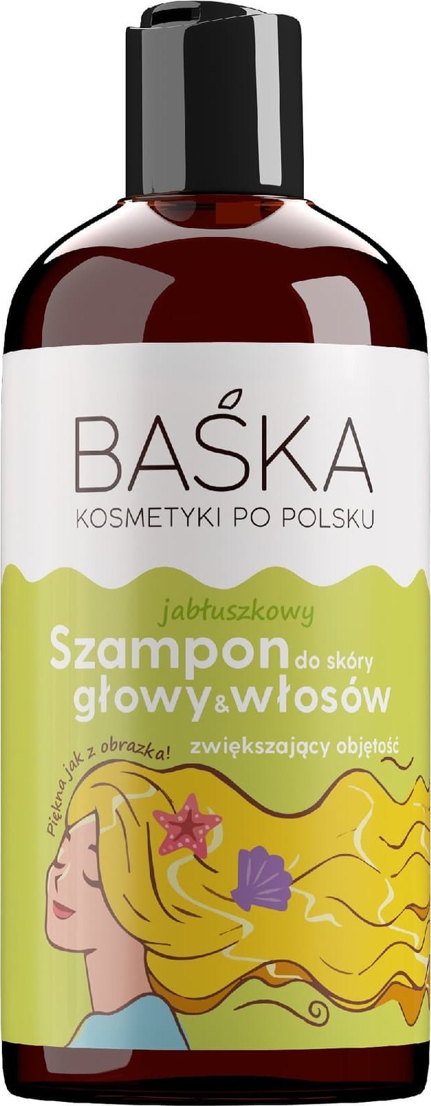 Solverx BAŚKA Kosmetyki Po Polsku Jabłuszkowy Szampon do włosów - zwiększający objętość 500ml