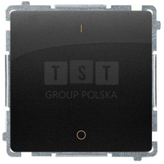 BMW2.01/49 Simon Basic Łącznik dwubiegunowy (moduł) 10AX, 250V, szybkozłącza, czarny BMW2.01/49