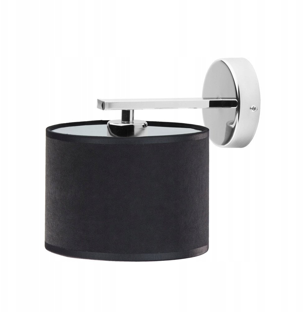 Czarny kinkiet do sypialni LUANDA WELUR lampa LED