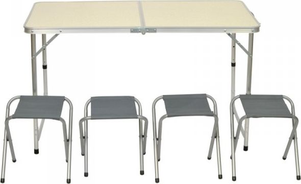 Royokamp Stolik turystyczny składany kempingowy+4 krzesła