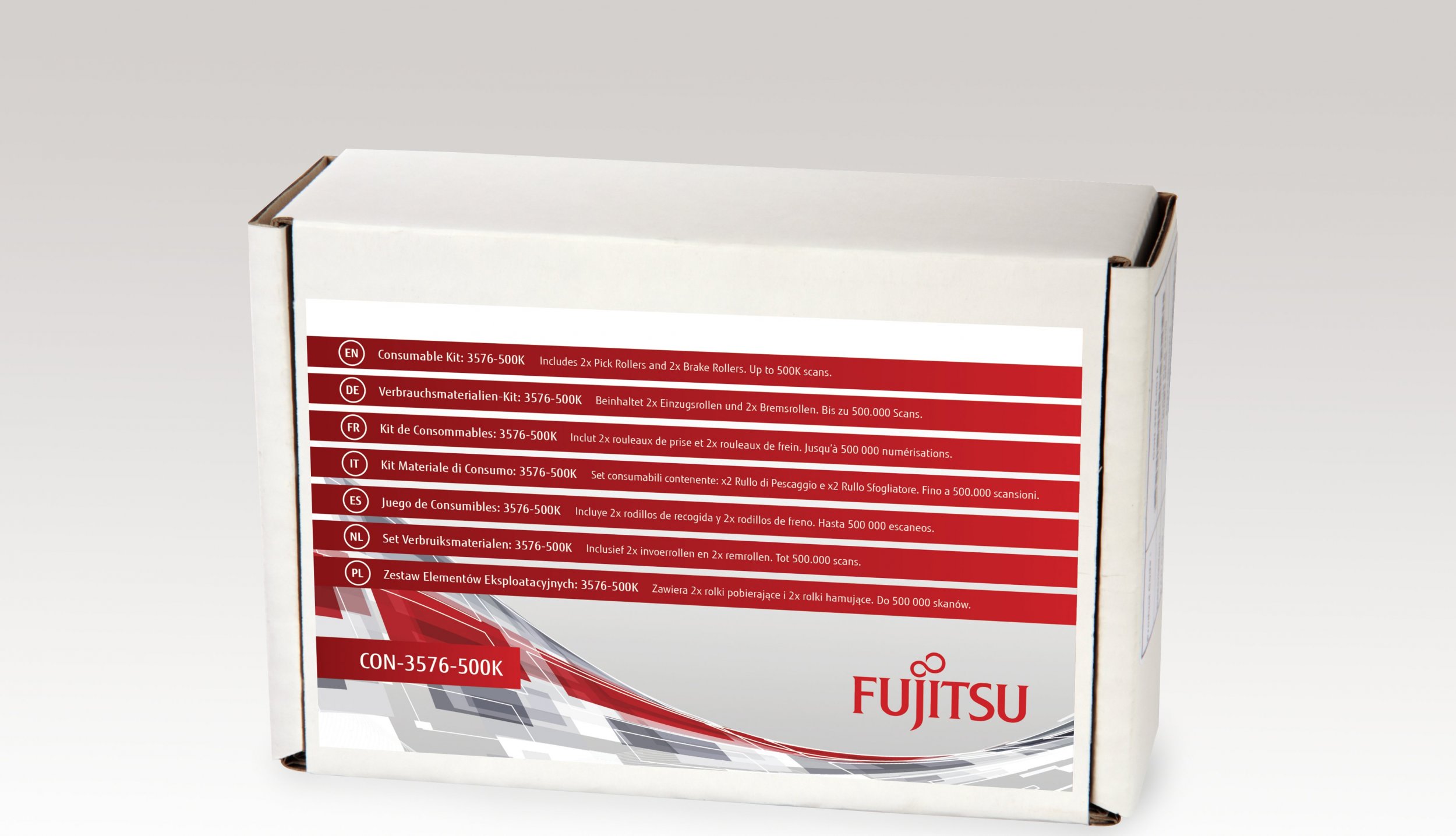 Fujitsu Zestaw eksploatacyjny do skanera fi-6670/6770/6750 fi-5650 (2xBR+2xPR)