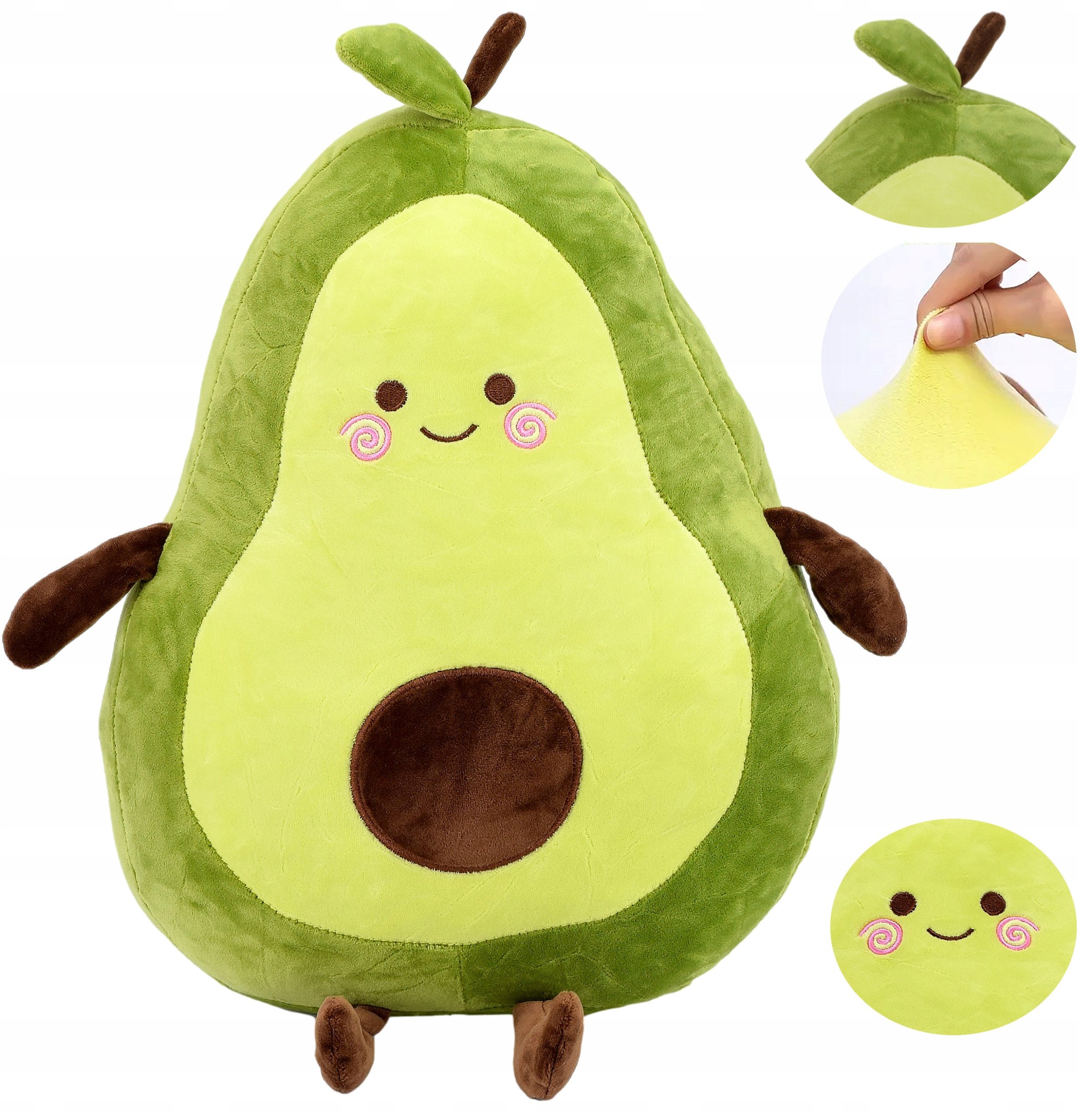 OGROMNA MASKOTKA PODUSZKA PLUSZAK AWOKADO MIŁA W DOTYKU GIGANT