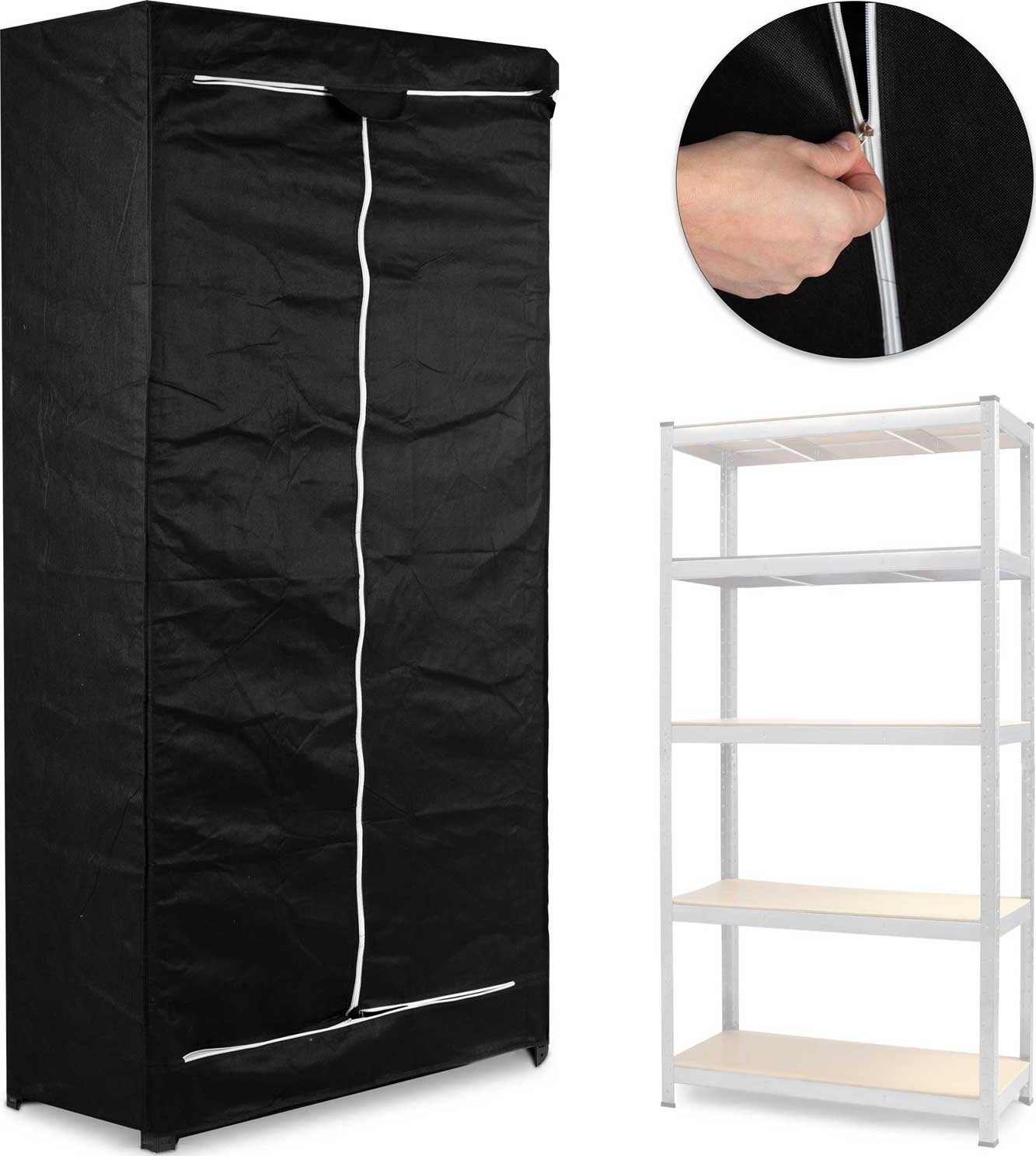 Triton Pokrowiec ochronny na regał 180 x 90 x 40 cm czar