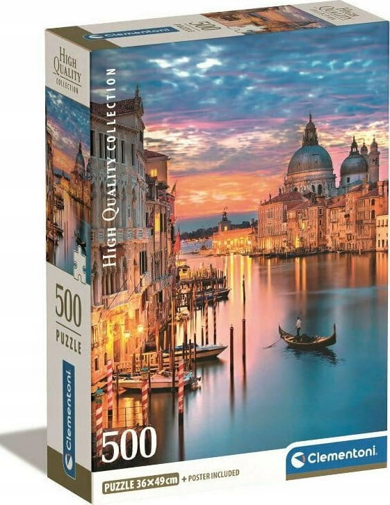 Clementoni Puzzle 500 elementów Compact Oświetlona Wenecja