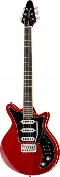 Harley Benton BM-75 Trans Red Deluxe Gitara Elektryczna AlNiCo Tremolo Nowa