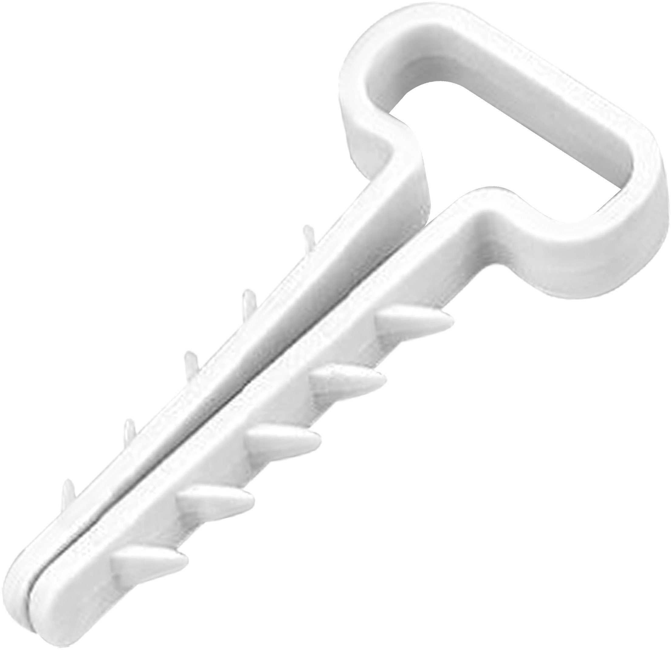 Uchwyt kablowy wbijany, przewód płaski 18x7mm, biały, 20 szt.