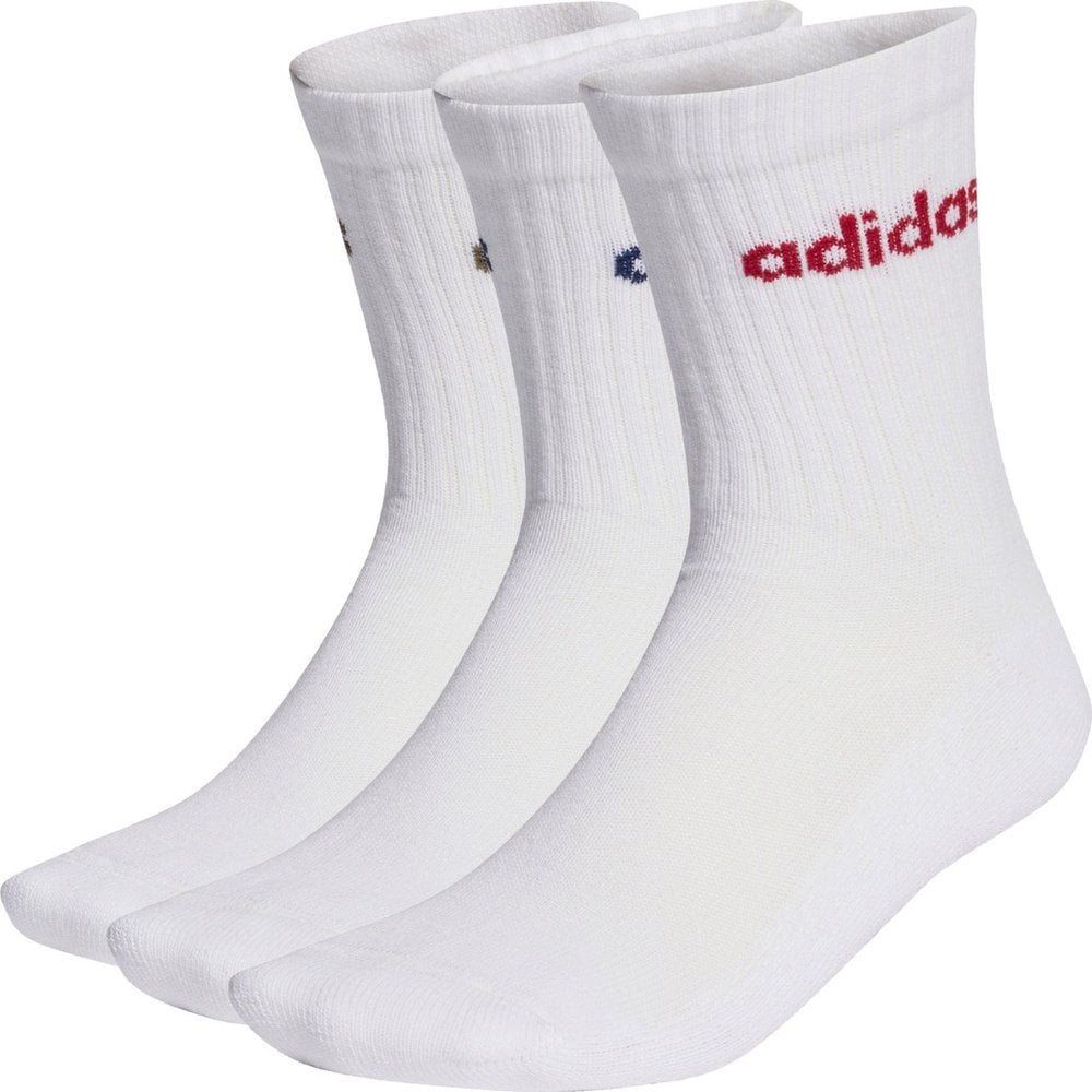 Skarpety adidas Linear Crew Cushioned Socks 3 Pairs białe KD1716 37-39