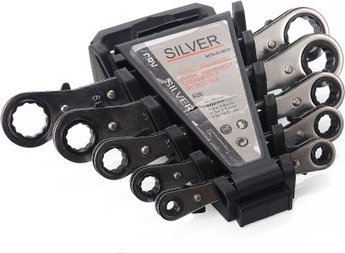 Silver SILVER KLUCZE OCZKOWE Z GRZECHOTKĄ 5 elem. (6-22mm)