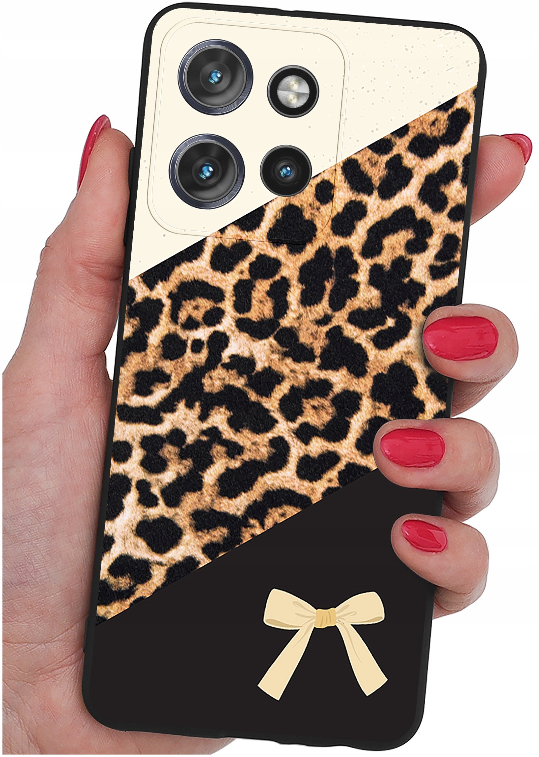 krainaGSM Etui do Motorola Moto EDGE 50 Wzory | SILIKONOWE MATT CASE + SZKŁO 9H