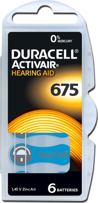 Duracell DURACELL 6szt Baterie Słuchowe 675 PR44 Activa 900