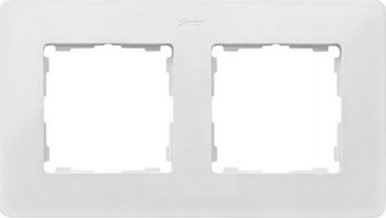 Kontakt-Simon Simon Detail 82 Ramka podwójna Detail ORIGINAL-mono BIAŁA / podstawa Szara 8200620-030