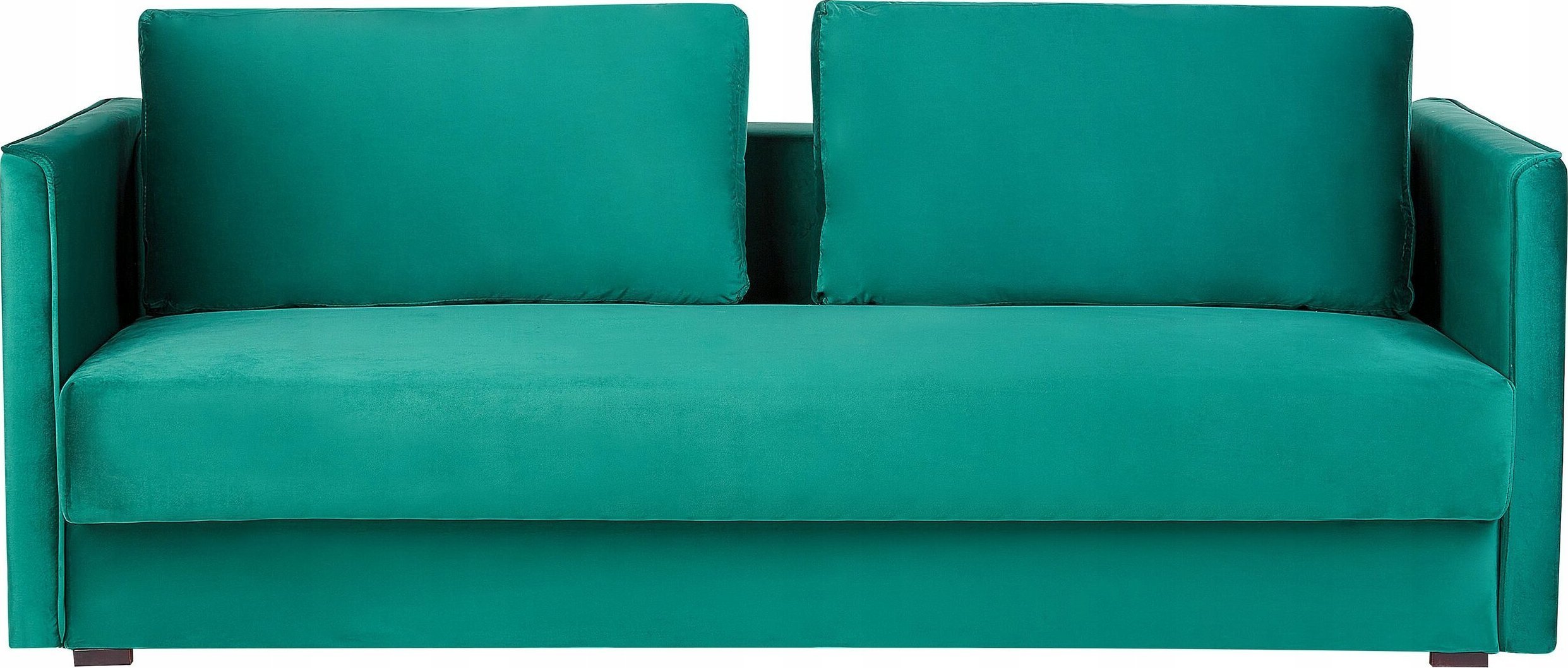 Beliani Sofa rozkładana welurowa zielona EKSJO