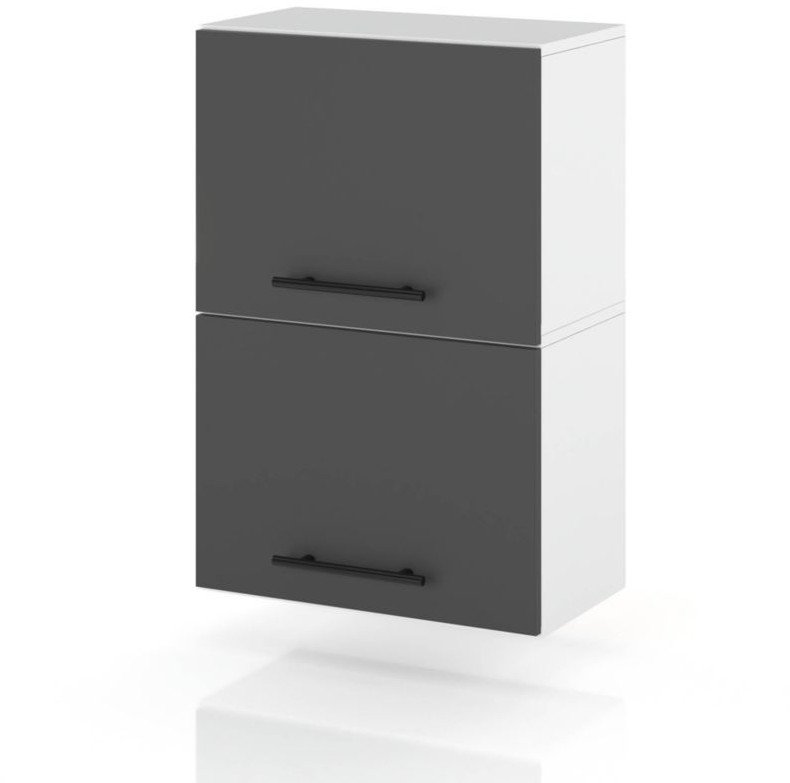 szafka kuchenna wisząca klapowa z uchwytami modułowa 45cm spremium szary