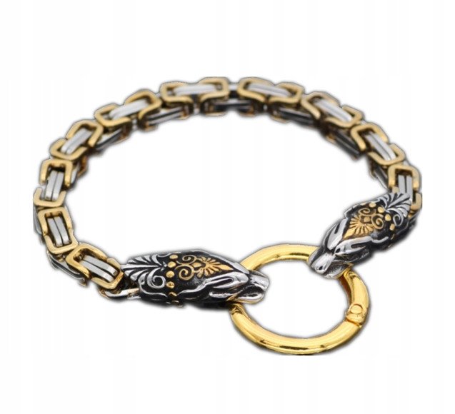 BRANSOLETA WIKINGÓW Wilki Nordycka Amulet 316L 431
