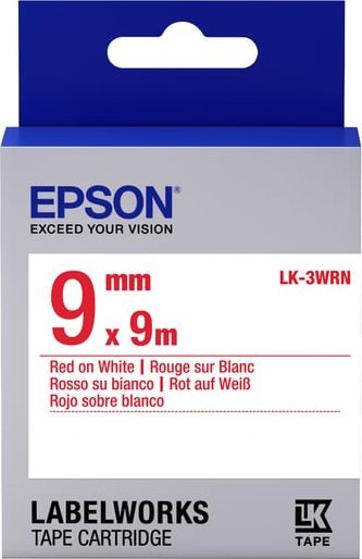 Epson Epson Epson Label Cartridge Standard LK-3WRN Red/White 9mm (9m)