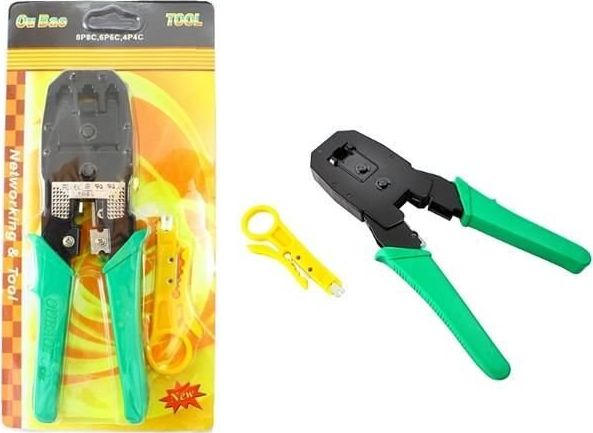 Iso Trade Zaciskarka do kabli 4/6/8P z nożem