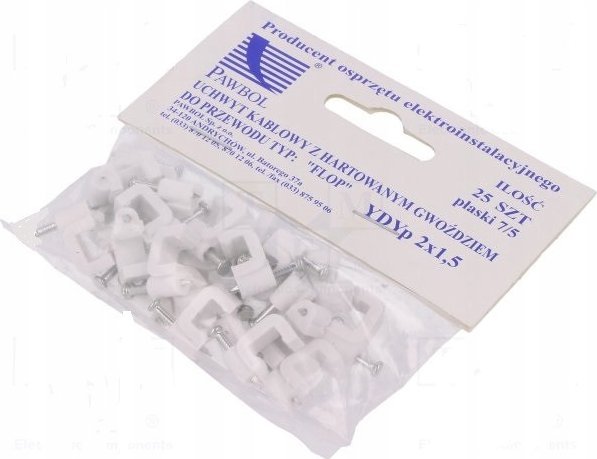 Trytyt Flop YDYp 2x2,5 8/6 (100 szt.) uchwyt kablowy z gwoździem