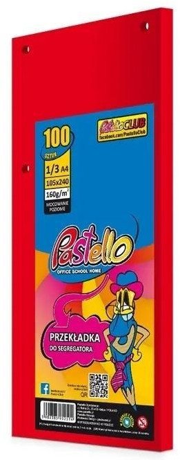 Przekładka do segregatora 1/3 A4 100K IT250 czerw