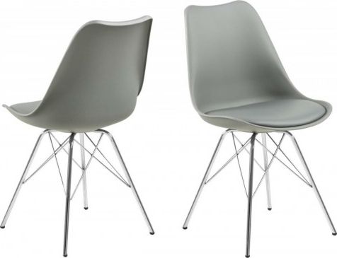 Actona Krzesło Eris PP szare/chrom