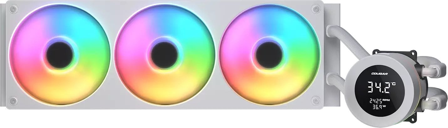Chłodzenie wodne Cougar CPU chłodzenie wodne Poseidon Vistek 360, ARGB, biały
