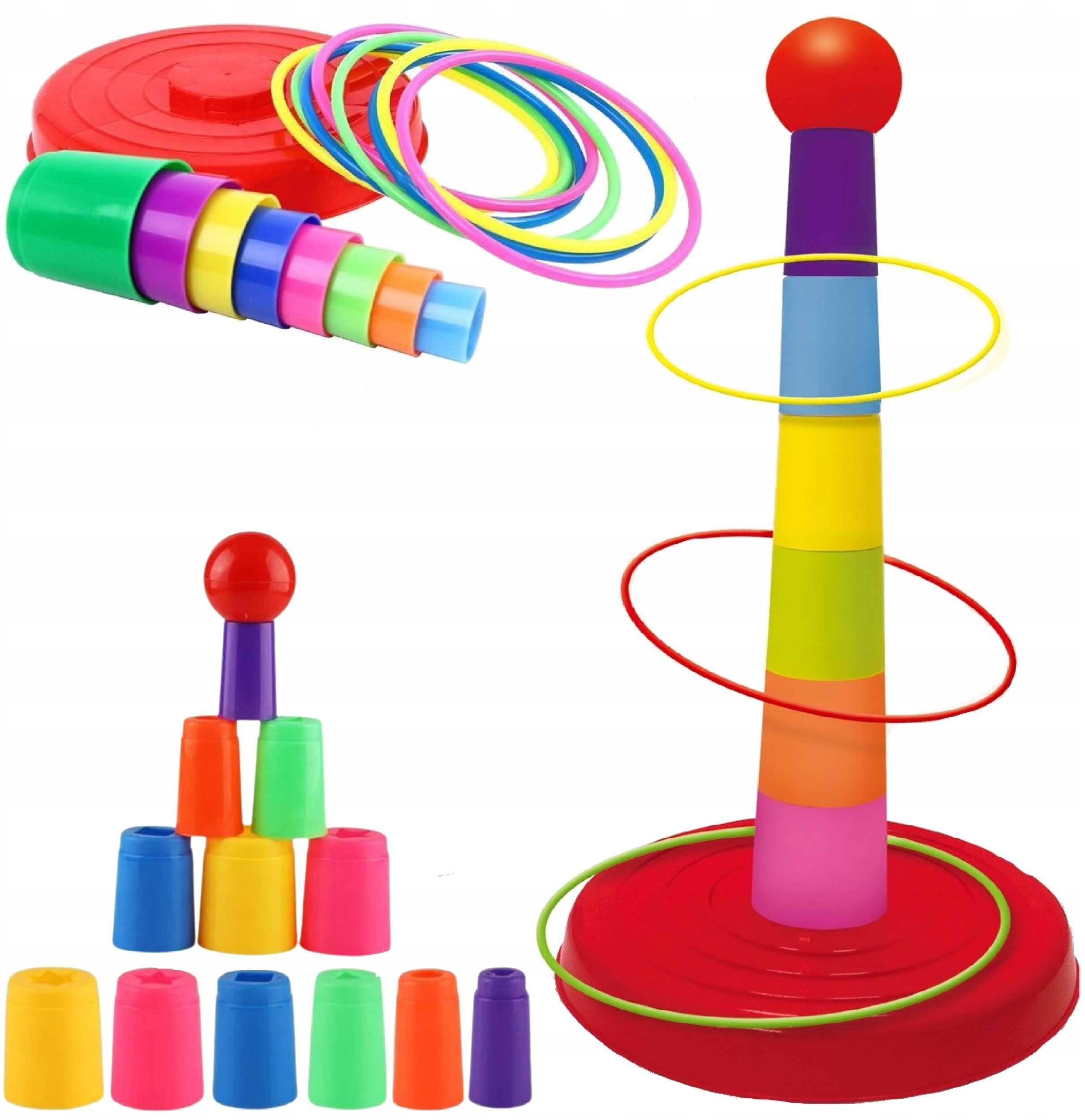 Gra zręcznościowa rzucanie pierścieniami do celu obręcze ringo 6699-53A