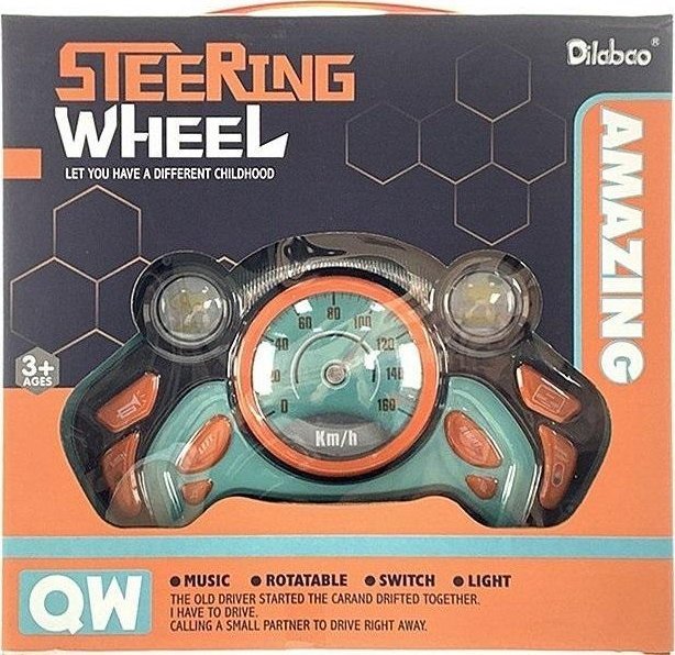 Kierownica na baterie symulator jazdy 26x25x6cm