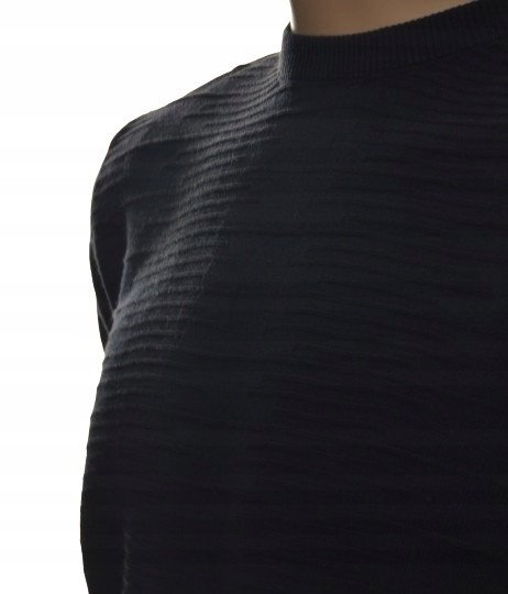 Sweter męski z kaszmiru i wełny merynosów XXL 2XL czarny mod.530