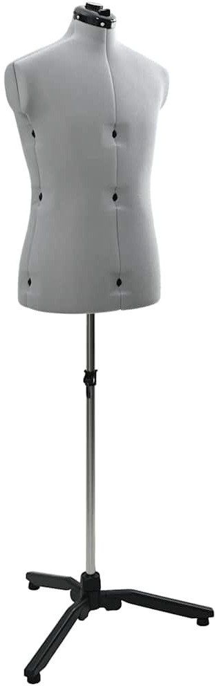 vidaXL Kobieca regulowana forma sukienki szara tkanina 37.5-45.5 cali