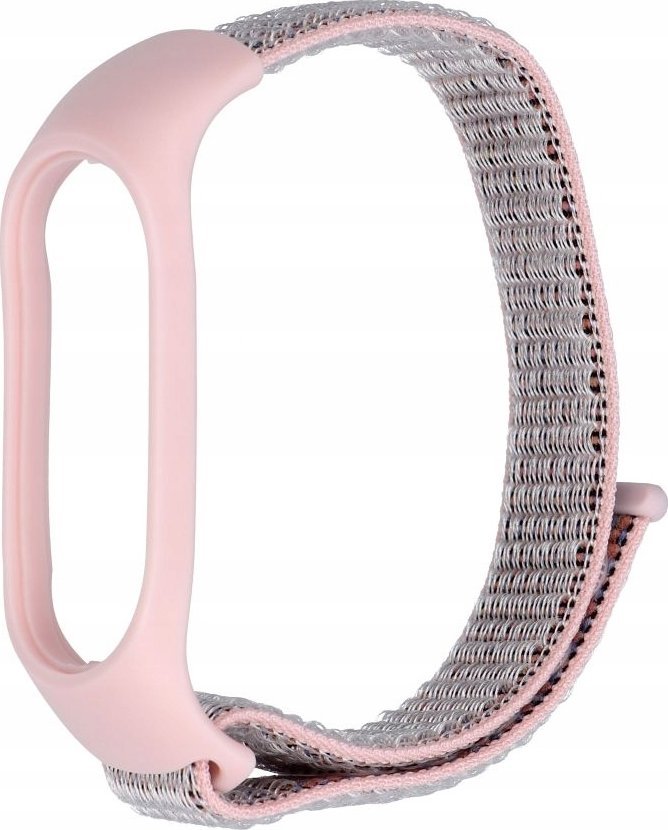 OEM Pasek nylonowy do XIAOMI Mi Band 5 / 6 / 7 różowa (07)