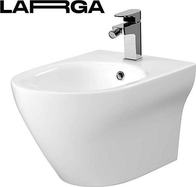 Bidet Cersanit Bidet zawieszany LARGA owalny z ukrytym montażem, Clean On, box K120-006