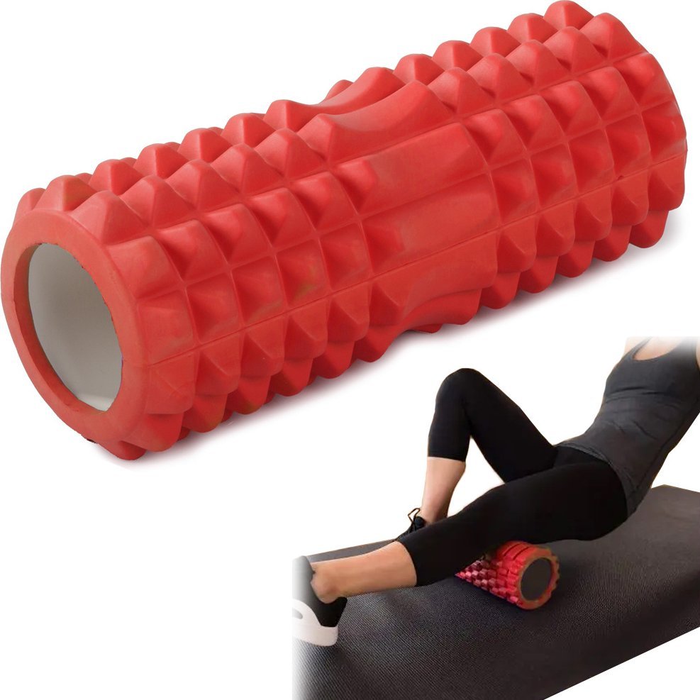 Verk Roller do masażu pleców nóg wałek crossfit masażer joga fit z wypustkami Roller do masażu pleców nóg wałek crossfit masażer joga fit z wypustkami