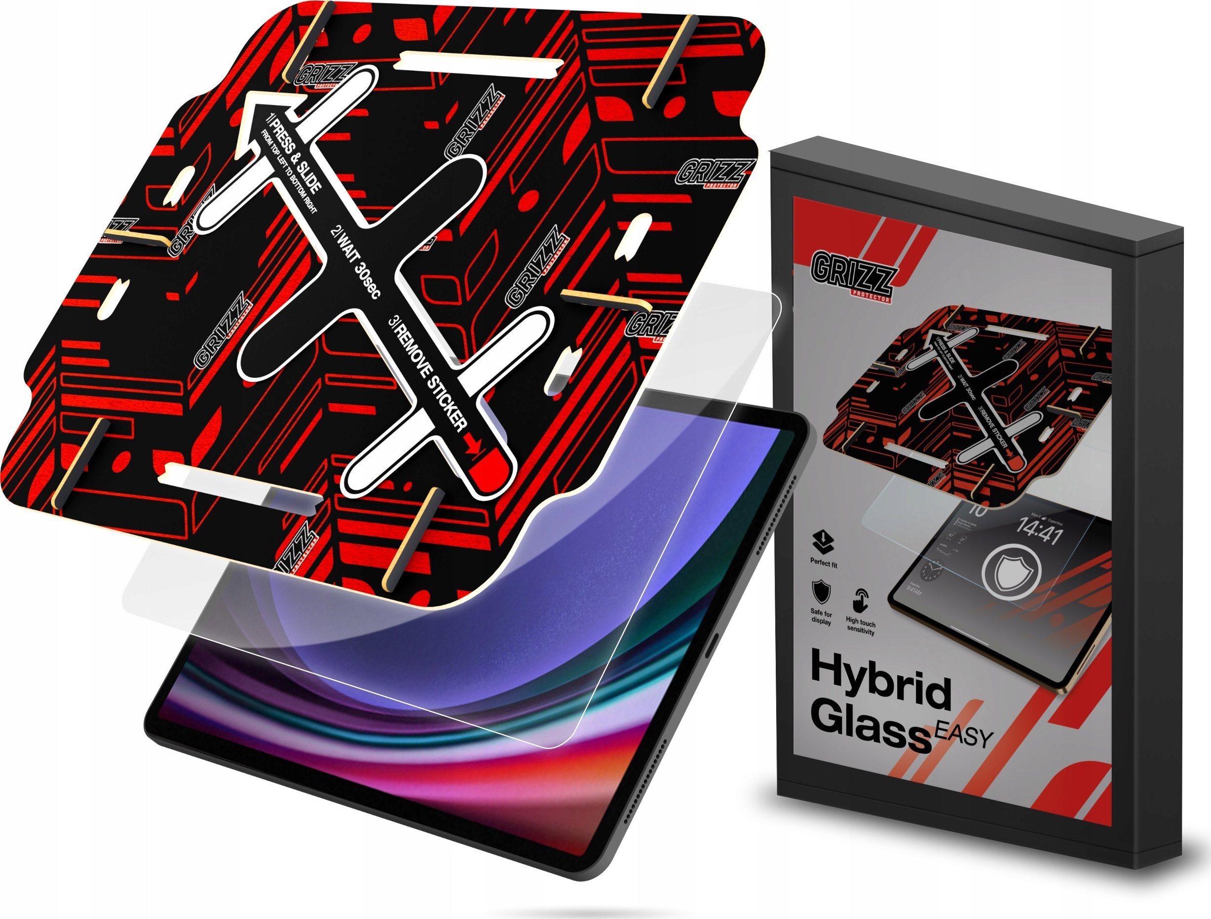 GrizzGlass Szkło hybrydowe GrizzGlass HybridGlass Easy do Samsung Galaxy Tab S9 Plus