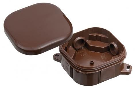 Pawbol Puszka n/t hermetyczna PH 92x92x44 klik pusta IP54 brązowa (A.0018BR)